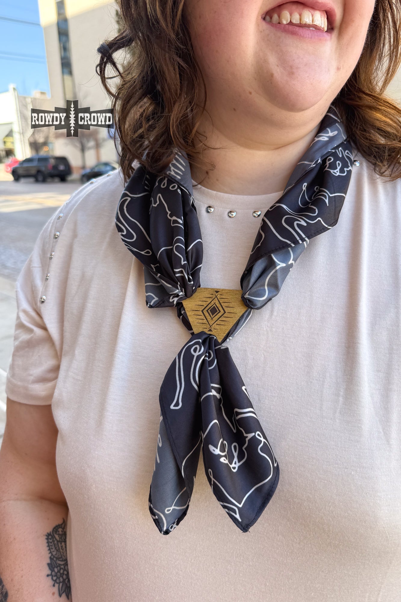 Cowboy Way Scarf Slides