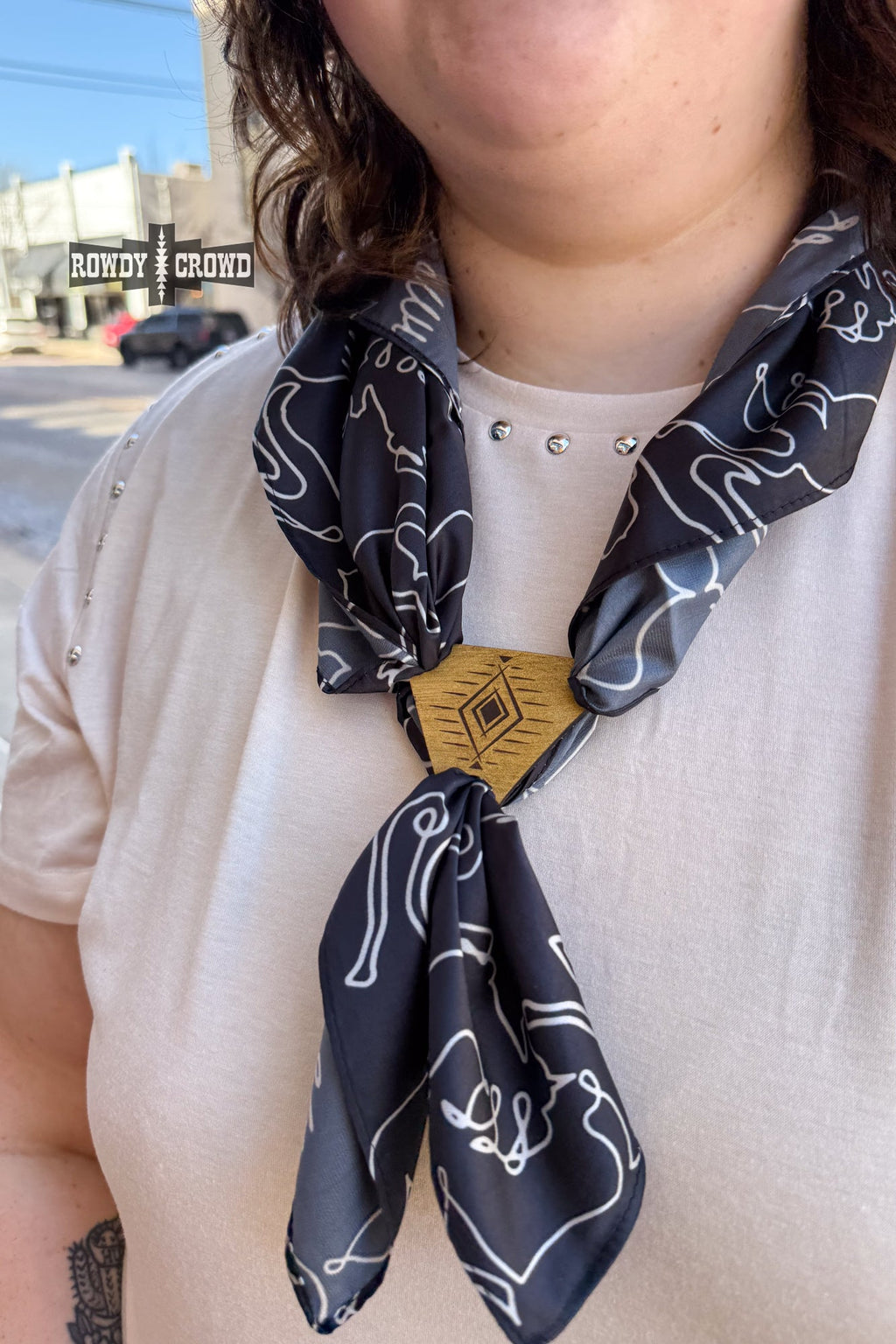 Cowboy Way Scarf Slides